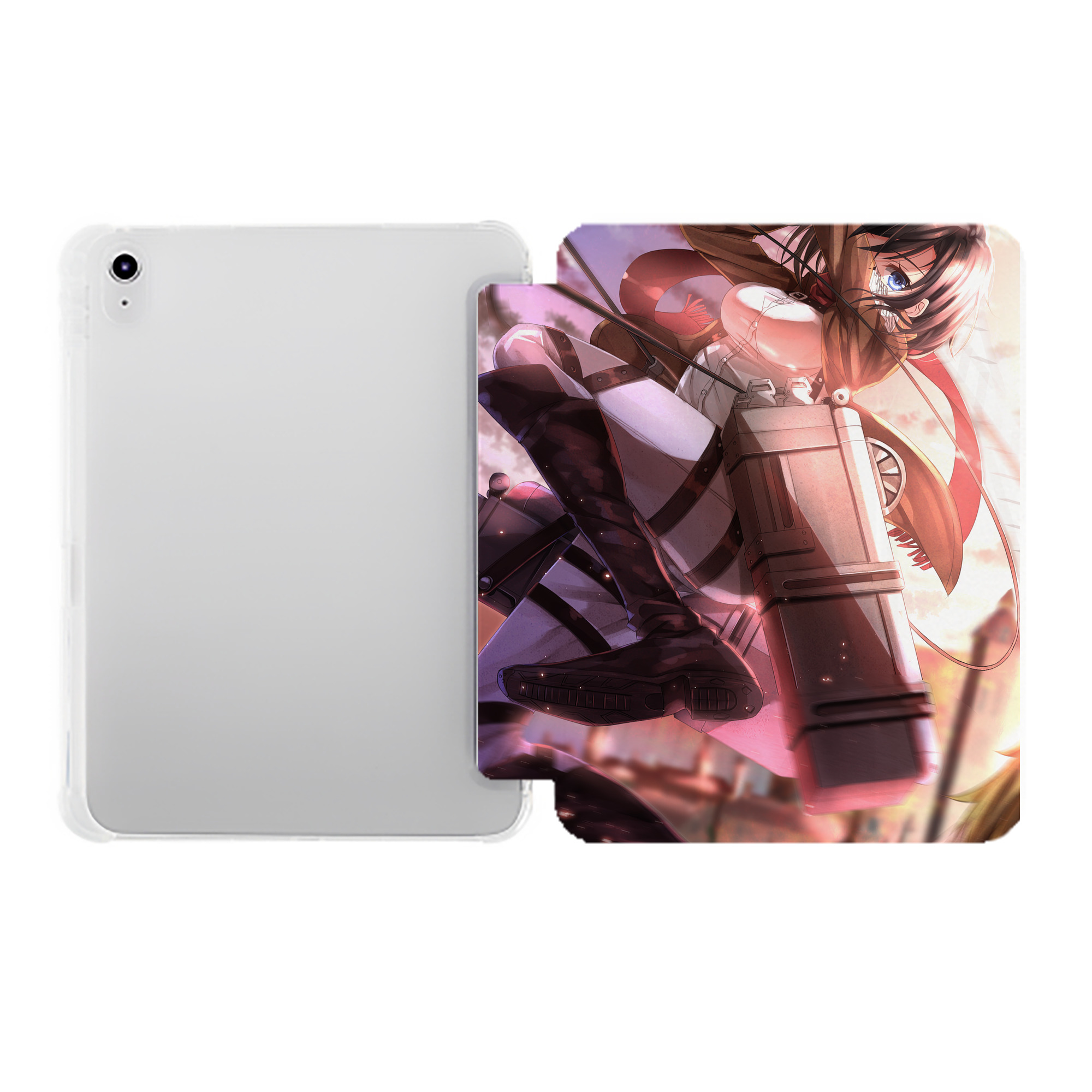 （画像用） 進撃の巨人 Attack on Titan IPad ケース ペン収納付き 三つ折りスタンド PUレザー×シリコン 対応機種9.5/10.5/10.9インチ